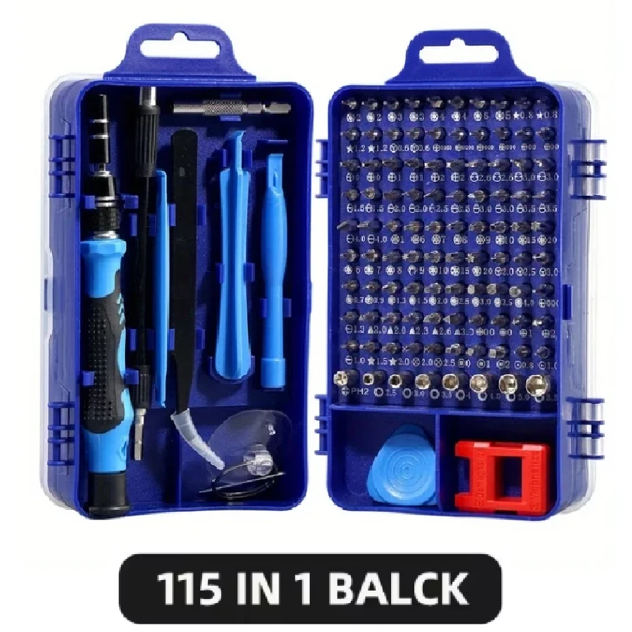 

Прецизионная отвертка 115 в 1, набор магнитных мини-винтовых гаек, биты WEEKS, многофункциональный набор инструментов для бытового ремонта