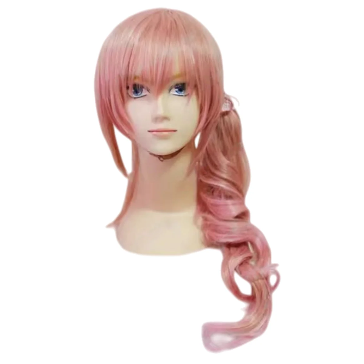 Game Final Fantasy XIII‌ Serah Farron Cosplay Costume Pink Shawl Grid Skirt Wig Adult Woman Sexy Cute Daily Leisure Suit view 6