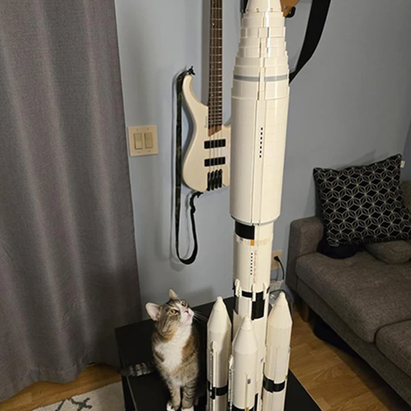5630 stücke MOC Saturn V MLV-25L Bausteine Erwachsene Kreative teenager sammler kinder Modell Bau Weihnachten spielzeug Geschenk