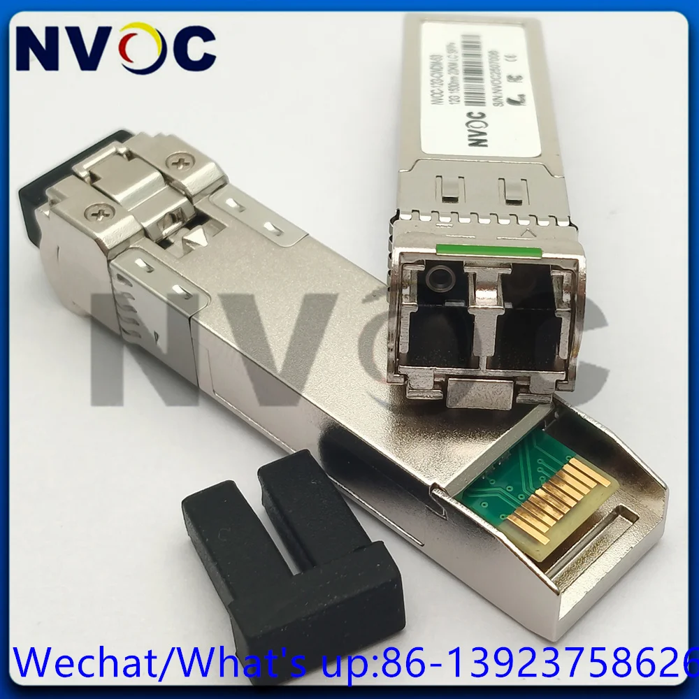 2Pcs SFP+ 12G 80KM 1550nm CWDM SFP+,EML+APD,Dual LC Fiber Duplex Optic Transceiver Module Duplex To Optical Converter