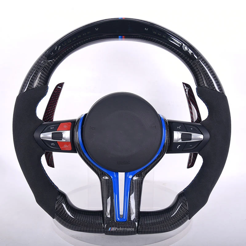 

Auto Parts Interior Car Accessories Interior Decoration Leather Carbon Fiber Steering Wheel For BMW M5 M6 F10 F82 F30 F32