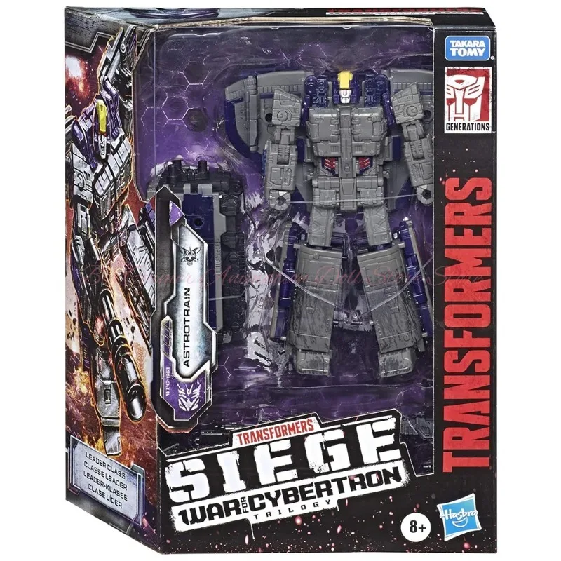 Hasbro Transformation Toy War for Cybertron Leader Level Three-Transformation Warrior Astrotrain Action Figure Model Toy 18cm