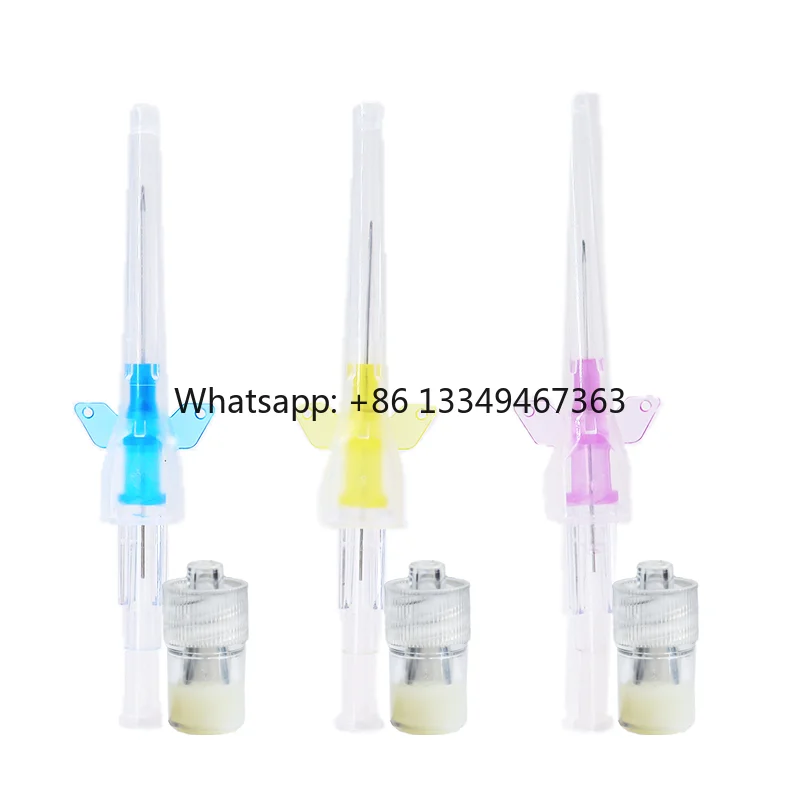 

Veterinary Disposable Flexible and elastic recovery 22G I.V Cannula with Heparin Cap for cat pet hospital