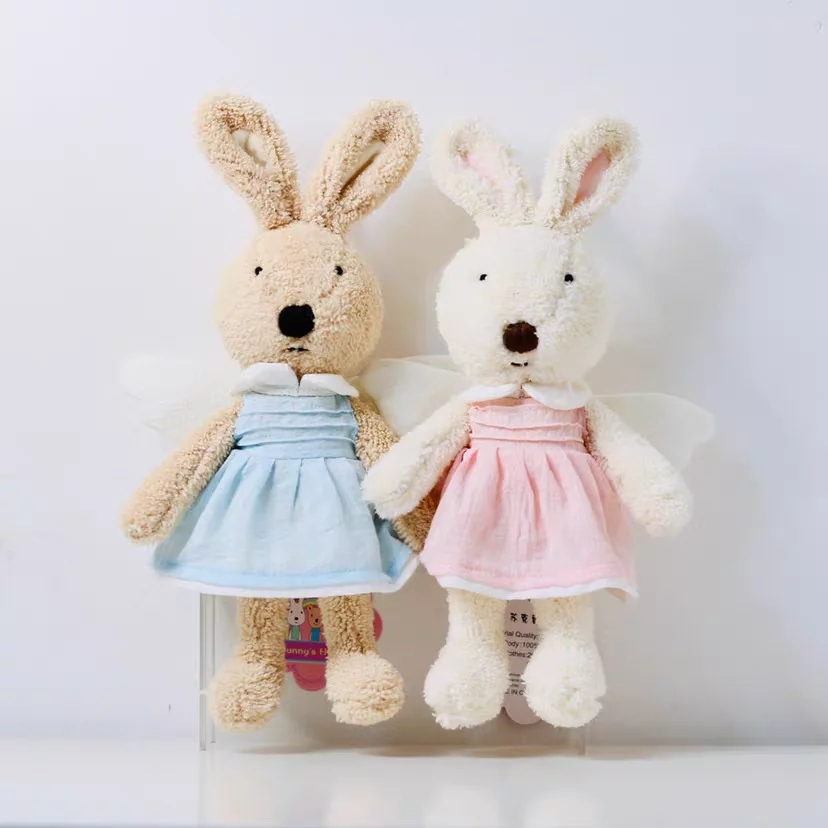 Lindo juguete de peluche animal encantador le Sucre vestido de conejo alas Ángel conejito muñeco de peluche suave niña cumpleaños regalo de Navidad 1 pieza