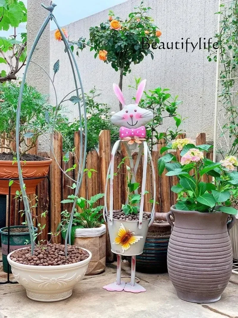 

X European Style Old Wrought Iron Small Bird's Nest Climbing Vine Frame Flower Bracket Outdoor Screen Plant Frame