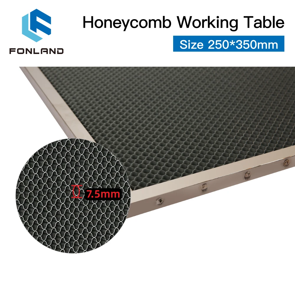 Imagem -04 - Fonland-honeycomb Working Table Board Platform Laser Part For Co2 Laser Gravador Máquina de Corte Tamanho Personalizável 250*350 mm