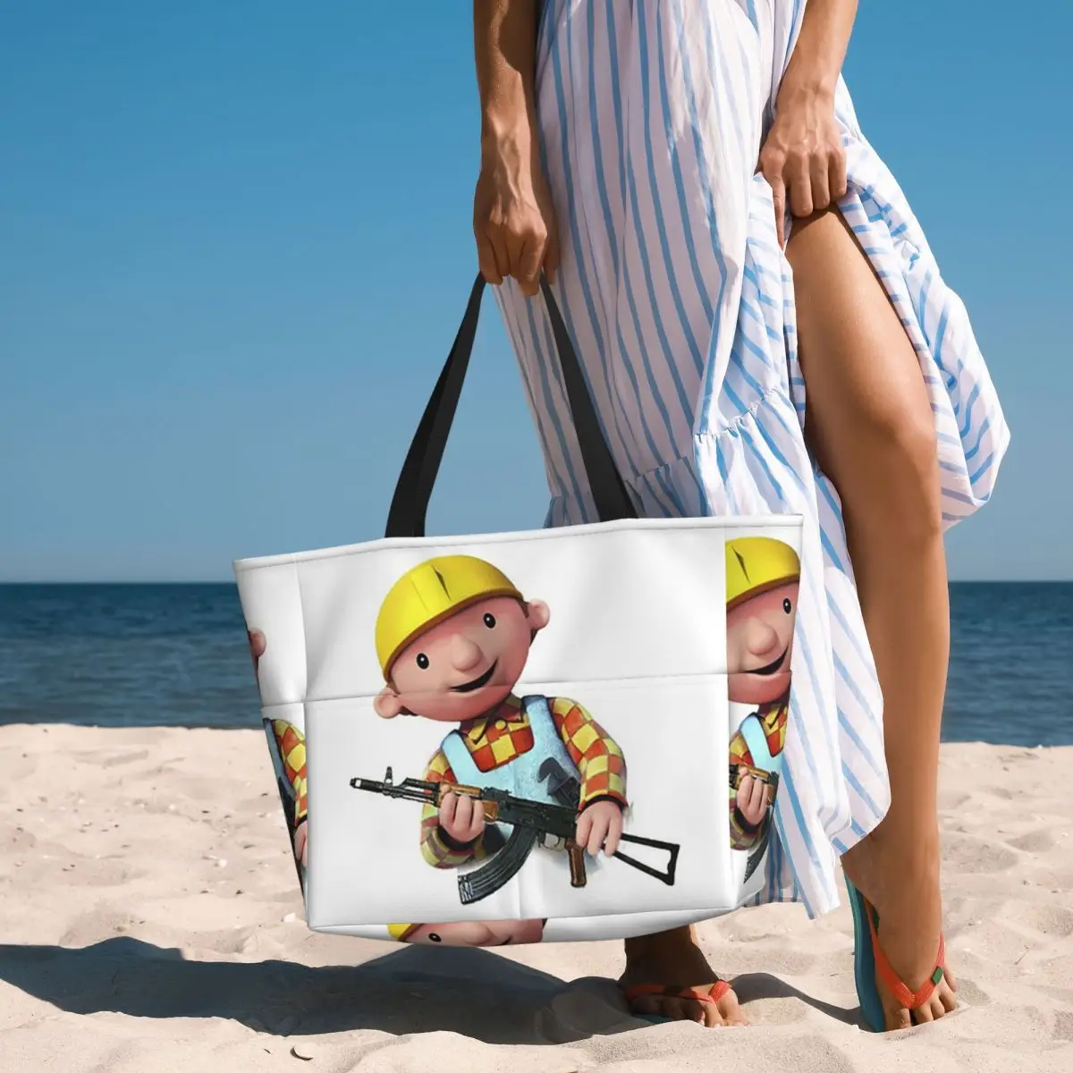 Bob The Builder - Bolsa de playa para mujer, bolsa de deporte, gimnasio, yoga, bolsa grande, bolsa de viaje, bolsa de fitness