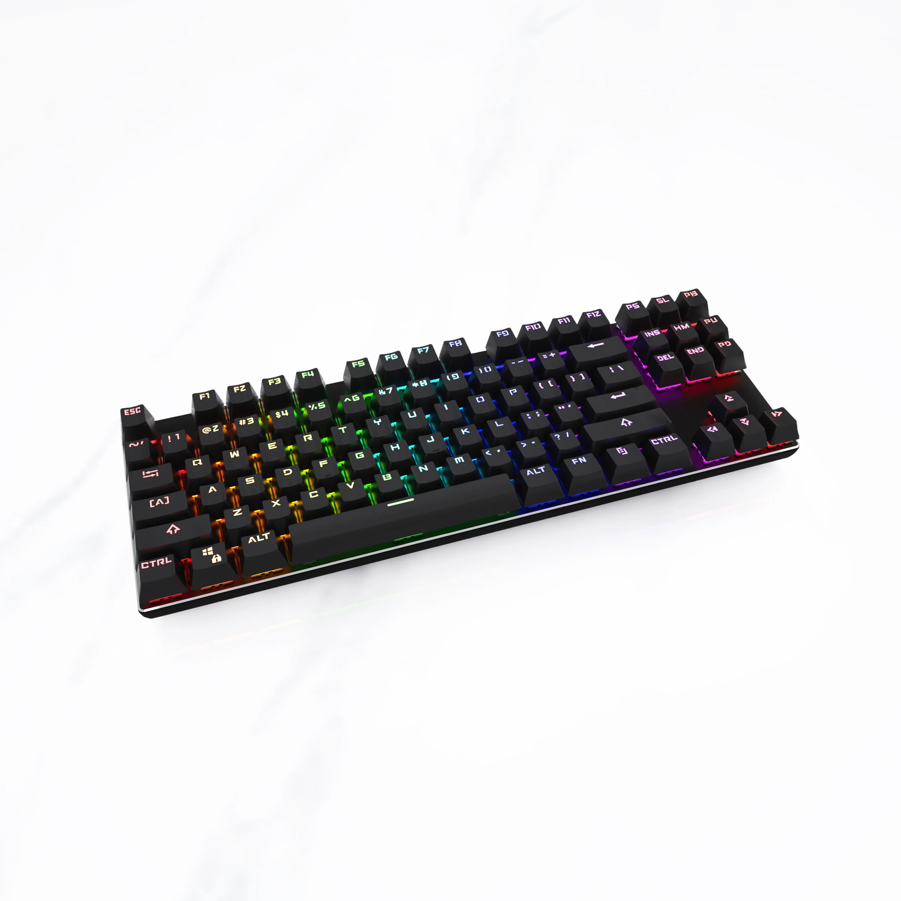 

YYHC-Mechanical Gaming Keyboard USB Desktop 2.0 Mechanical keys Plastic wired accept custom logo black