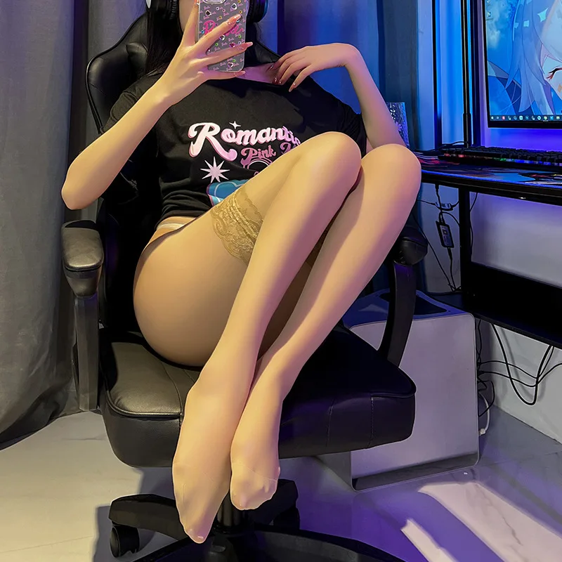 Bas longs en dentelle pour cosplay sexuel, bas séduisants, sexy et beaux, bas à tube long, chaussettes à nœud, vêtements de body