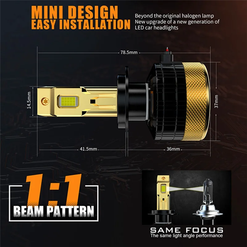 

2 шт. автомобильные светодиодные фары H7 6000K супер декодирование подключаемая лампа для фар 120 Вт автомобильные фары интегрированные высокие и низкие