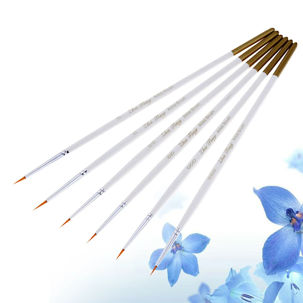 مجموعة فرش طلاء شعر نايلون مكونة من 6 قطع، لوازم رسم فنية احترافية للمبتدئين والطلاب، ألوان مائية متعددة الوظائف