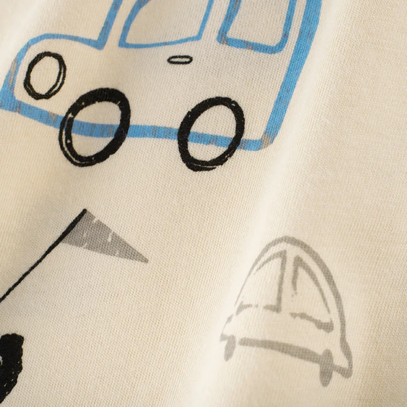 Little maven Kids T Shirt Summer Cute Cars Pattern Boys t-shirts Cotton Children Short Sleeve Top Tee for 5 years old