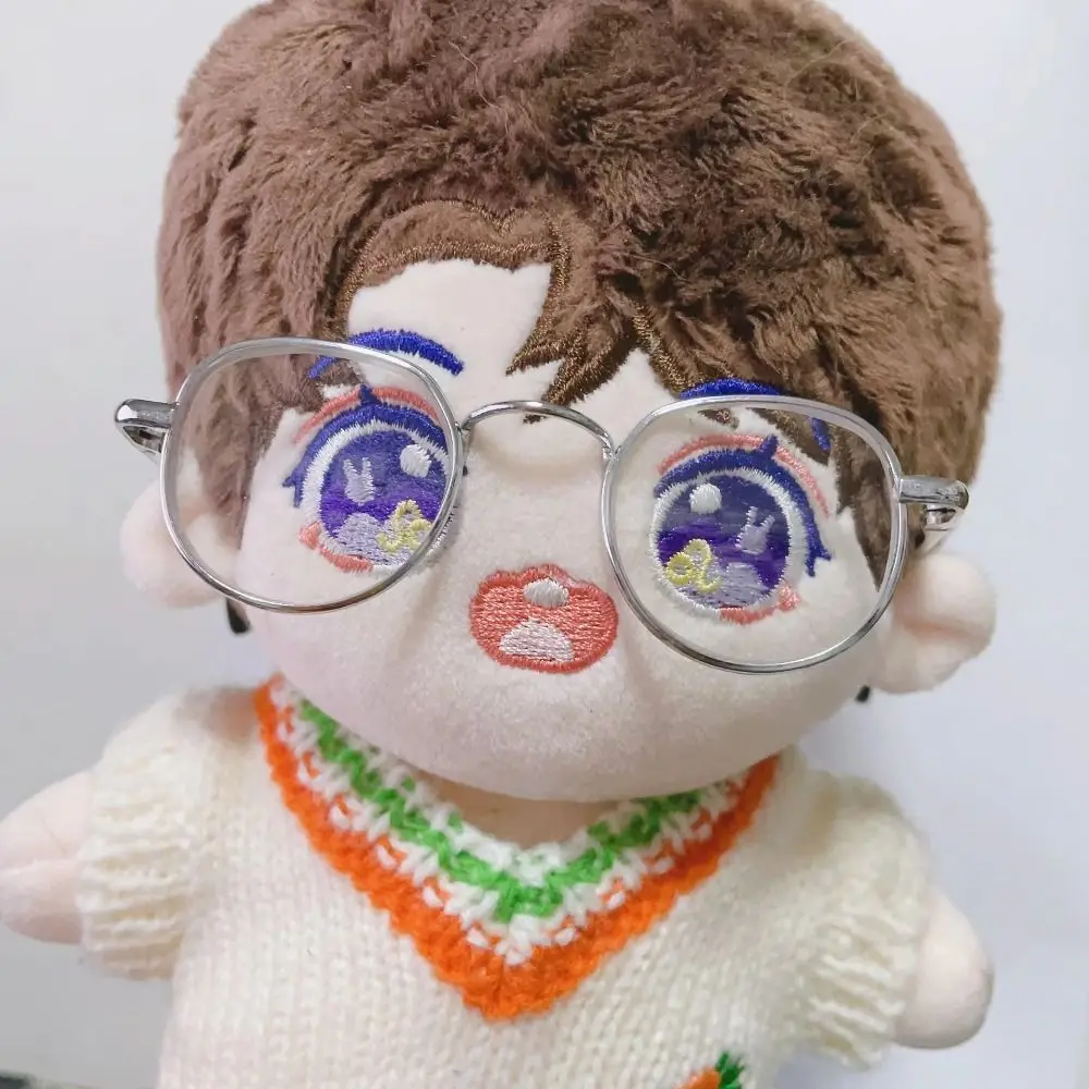 Cute Doll Glasses Metal Frame Pets Glasses Doll Accessories for 15/20cm Cotton Dolls Photo Prop Accessories 6.5cm 8.2cm 8.5cm