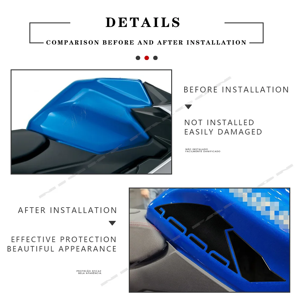 Para GSX-S 1000 GX 2024, pegatinas de protección de resina de Gel 3D, calcomanías, almohadilla de depósito, pegatinas 3D para motocicleta, piezas S1000GX