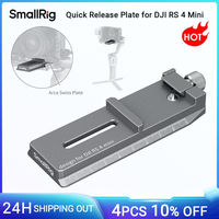 SmallRig Quick Release Plate for DJI RS 4 Mini, Compatible With Arca-Swiss Mount Plate Camera Cages & L-Plates Adjustable -5336