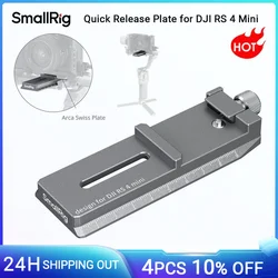 SmallRig Quick Release Plate for DJI RS 4 Mini, Compatible With Arca-Swiss Mount Plate Camera Cages & L-Plates Adjustable -5336