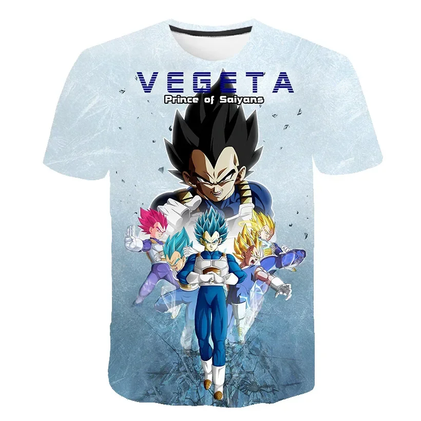 3-14Y Kids T-shirt Dragon Ball Z T Shirts 3D Print  Anime Goku Vegeta Clothes Tees  Boys Children's Pullover sportswear O-Neck