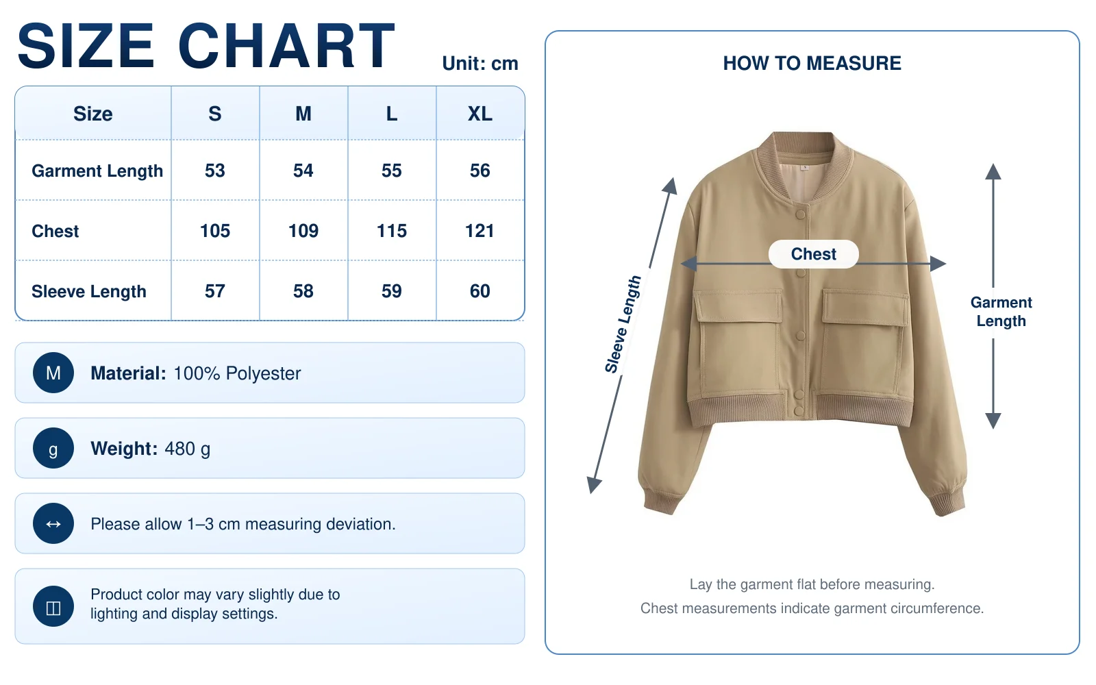 CH Damen Multi-Color Er Jacke, kurze Baseballjacke mit Stehkragen, lässiger, lockerer Schnitt, Streetwear, modische Oberbekleidung – Detail 1