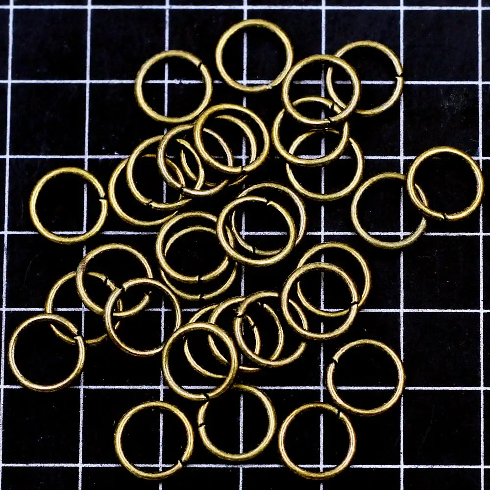 

100Pcs Open Jump Rings Alloy Round Bronze Tone 10mm Dia.