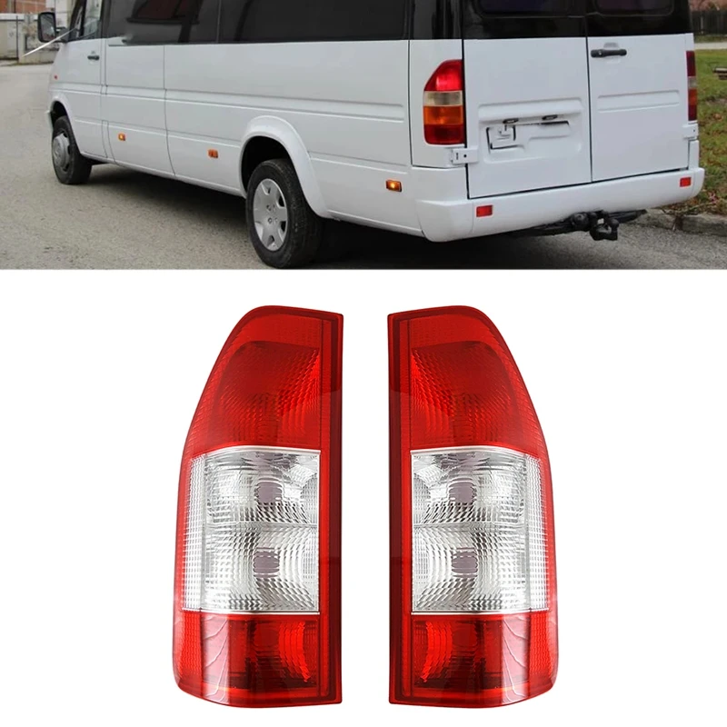 1Pair Car Tail Lights For Mercedes Sprinter 1995- 2006 Truck Taillight Assembly Without Bulb Rear Brake Stop Tail Lamp