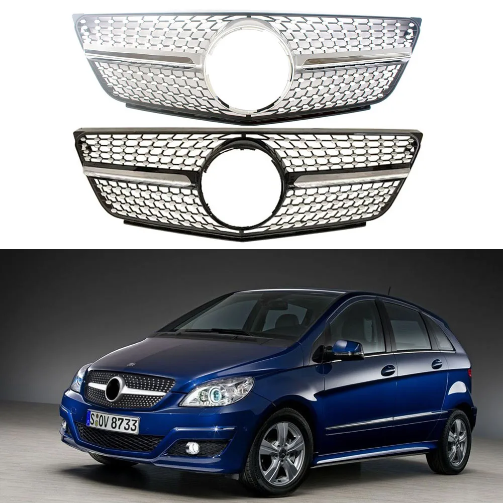 Front Grill Center Hood Modified Grille Vent Bumper For W245 Mercedes-Benz B-Class B170 180 B200 B150 B160 2009 2010 2011