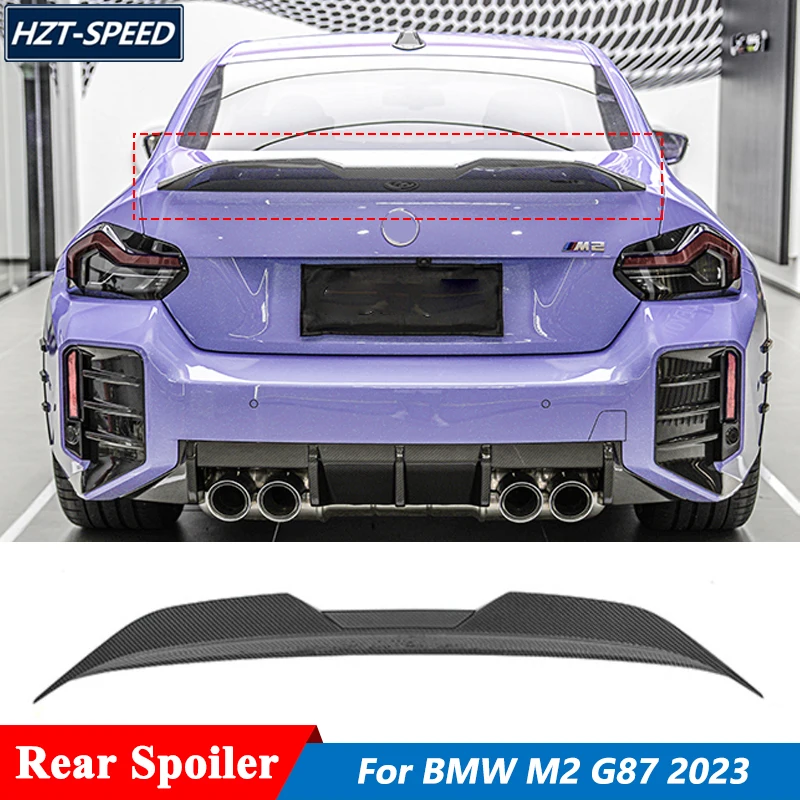 High Quality M Style Dry Carbon Fiber Material Trunk Wing Rear Spoiler For BMW M2 G42 G87 Tuning 2022 Up