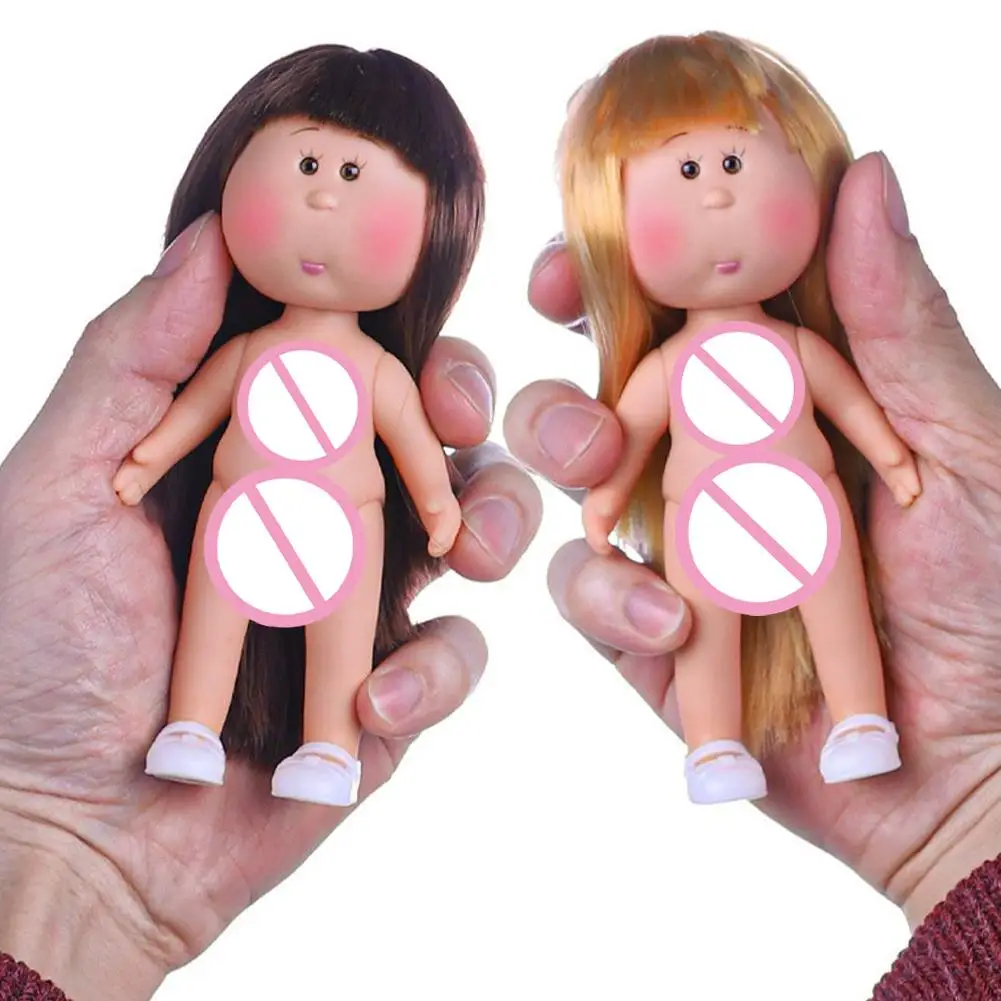 14cm Mini-Kartoffelpuppe mit 5 beweglichen Gelenken, DIY Vinyl-Süße Puppen, Spielzeug mit lockigem Haar, 14cm Vinylpuppe mit Bohnenaugen, dunkelhäutige Anziehpuppe – Detail 33