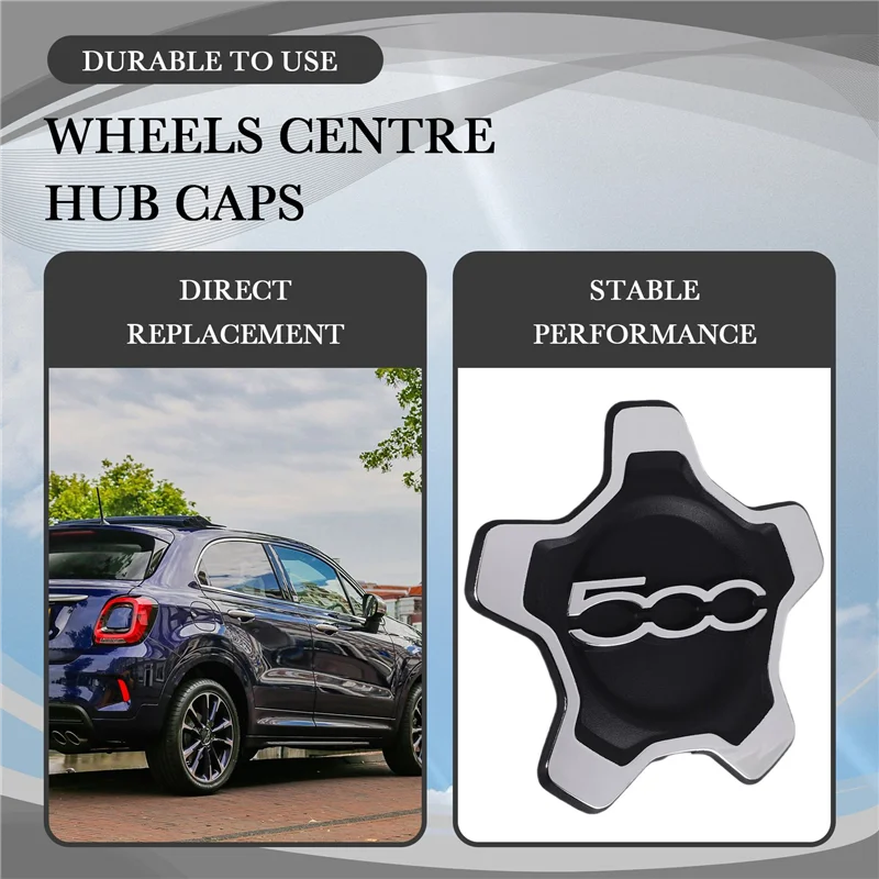 A45F-Auto Wielnaafafdekking Voor Fiat 500X 2016-2022 Stofkap Auto Accessoires