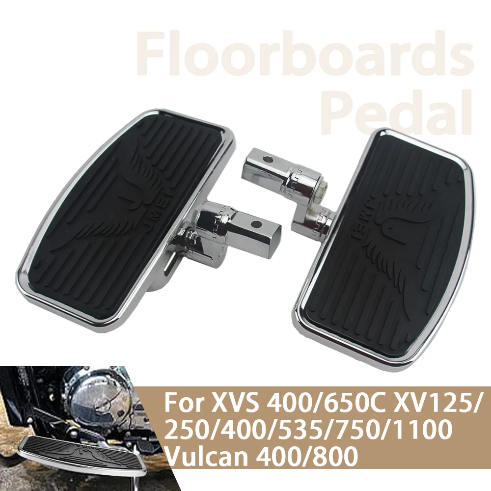 

Передние подножки мотоцикла, подставка для ног водителя для Yamaha V-Star Drag Star XVS400 V-MAX для Honda VTX1300 для Suzuki GZ150-A GZ125