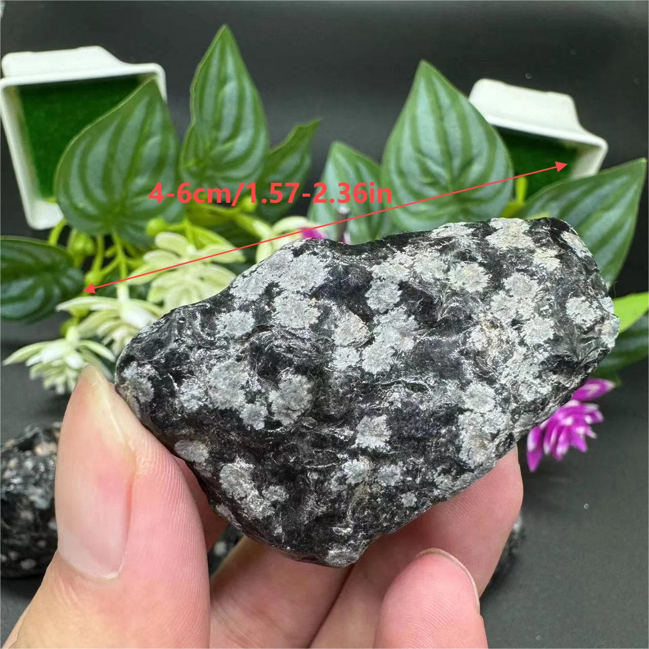 1PC Natural Snowflake Obsidian Raw Stone, DIY Gifts, Stunning Specimens for Mineral Collectors-the Perfect Gift Choice for Lover