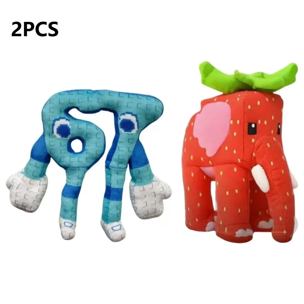 2 قطعة سرقة أ Brainrot ألعاب من القطيفة Brainrot 67 سامي الفراولة الفيل لوس Tralaleritos Plushies مجموعة ألعاب للأطفال المشجعين هدية #1