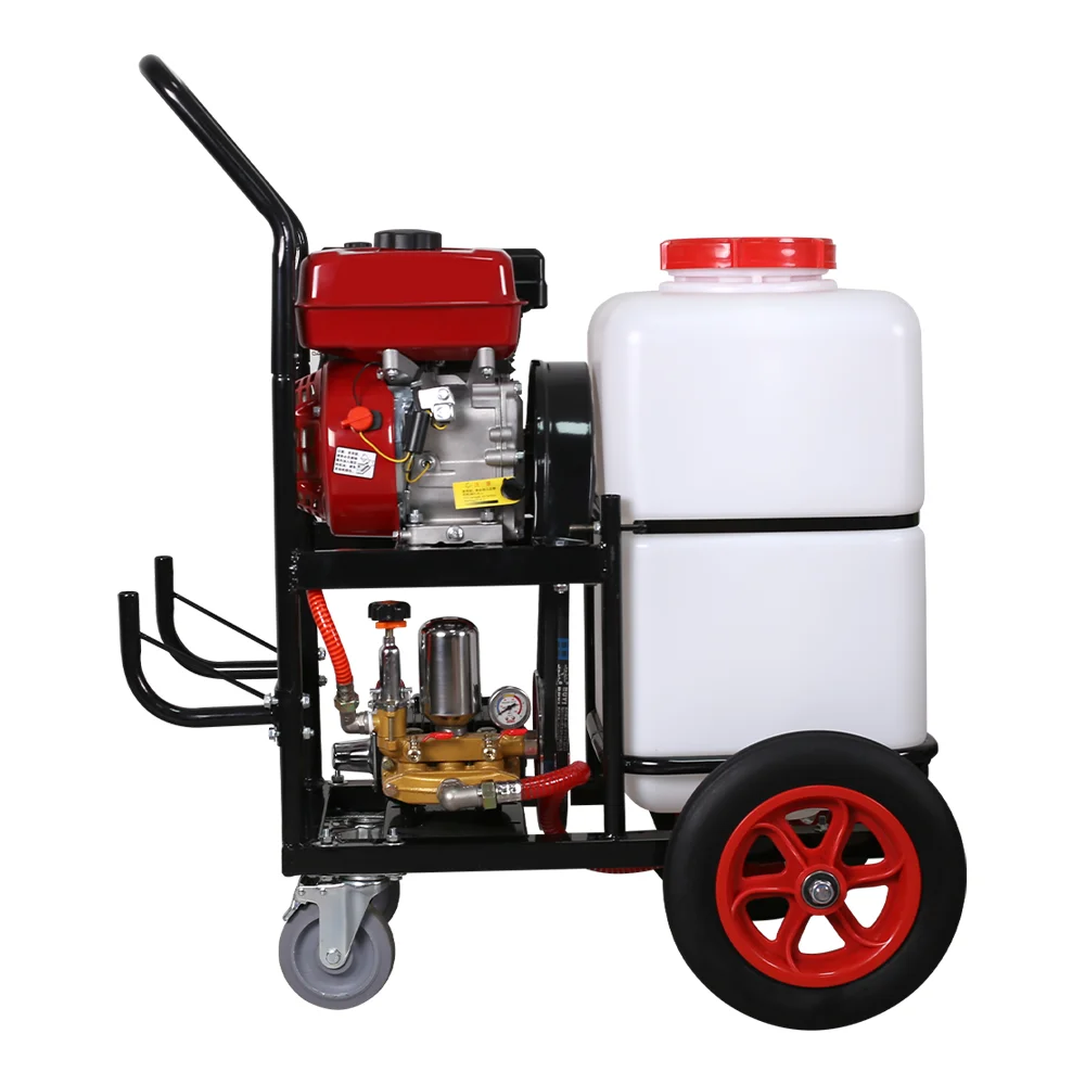 60l Agricultural Trolley Power Sprayer With Wheels Gasoline Machine Pump Agriculture Sprayer Petrol Engine