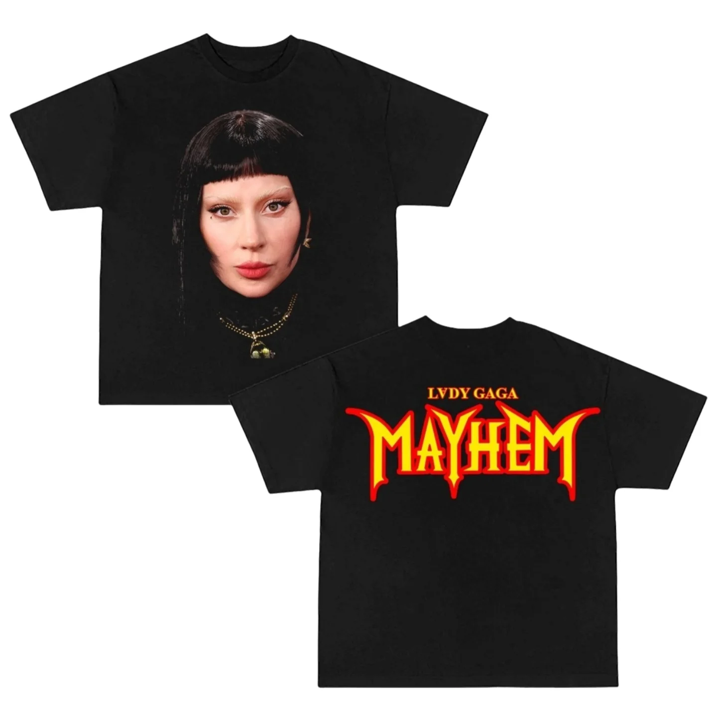 

Lady Gaga Mayhem, новая альбомная футболка для мужчин и женщин, хлопковые футболки, винтажная брендовая футболка Lady Gaga с короткими рукавами, летние топы унисекс Y2k