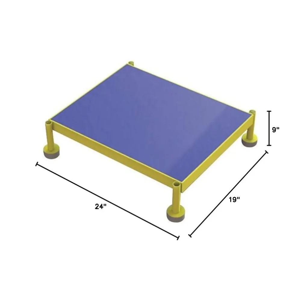 Plataforma de trabalho de aço com altura ajustável, faixa de 9-14 polegadas, tapete ergonômico, 19x24 polegadas