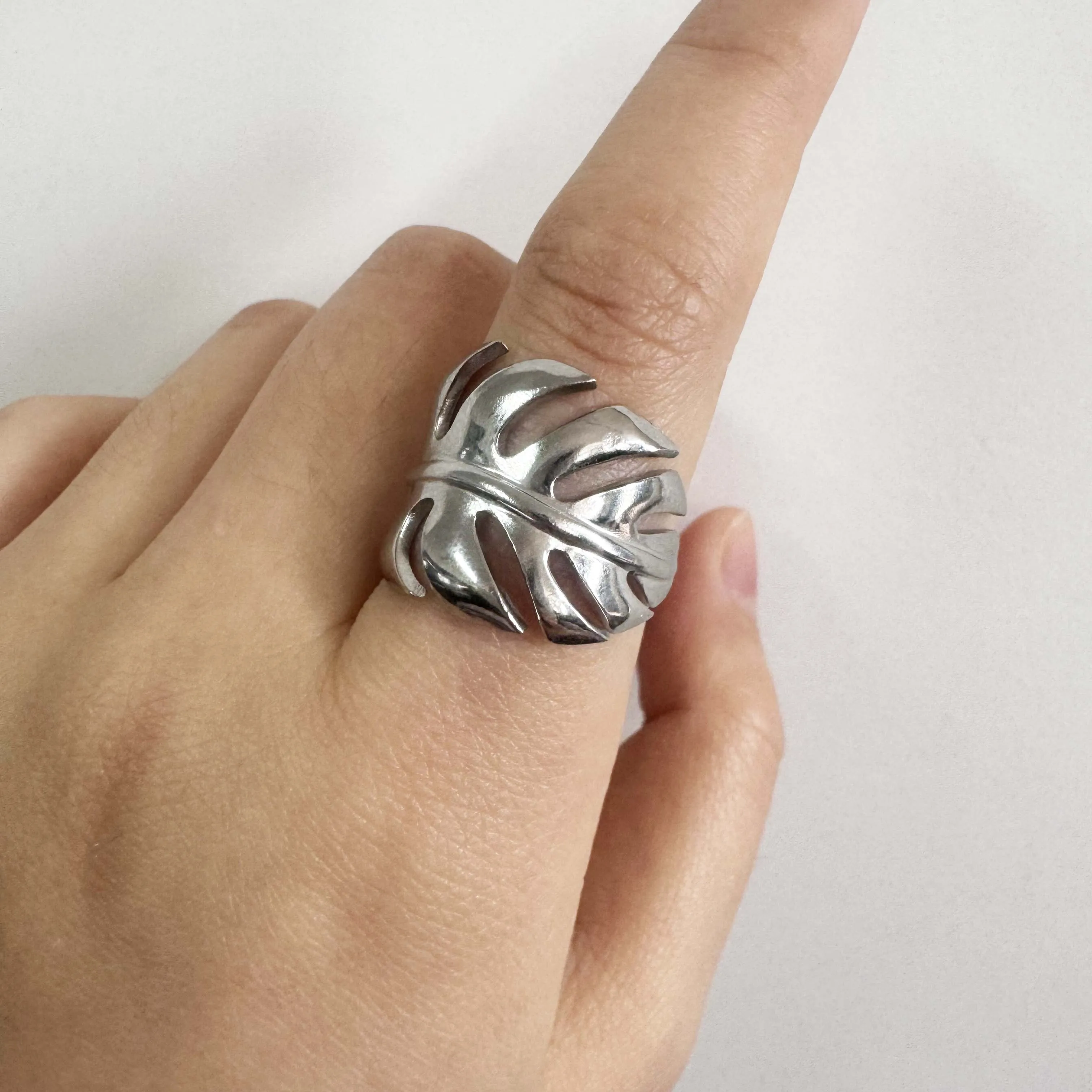 Unisex Stainless Steel Irregular Multi-Layer Ring