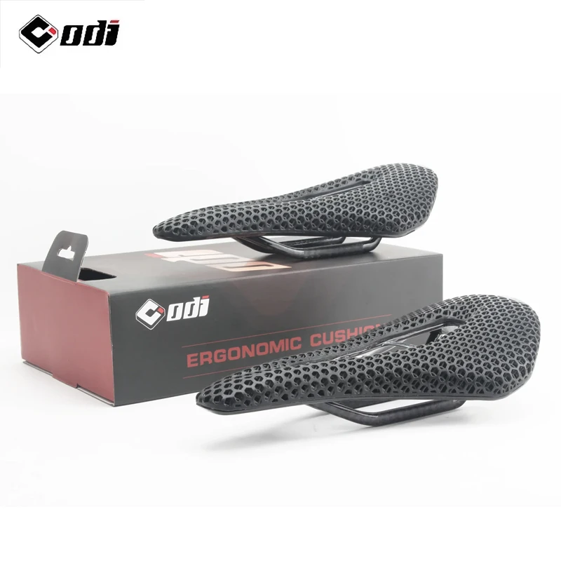 

ODI 143mm Ultra-Light, Breathable 3D Printed Carbon Fiber Bike Saddle - Soft Cushion for Road & MTB Bikes