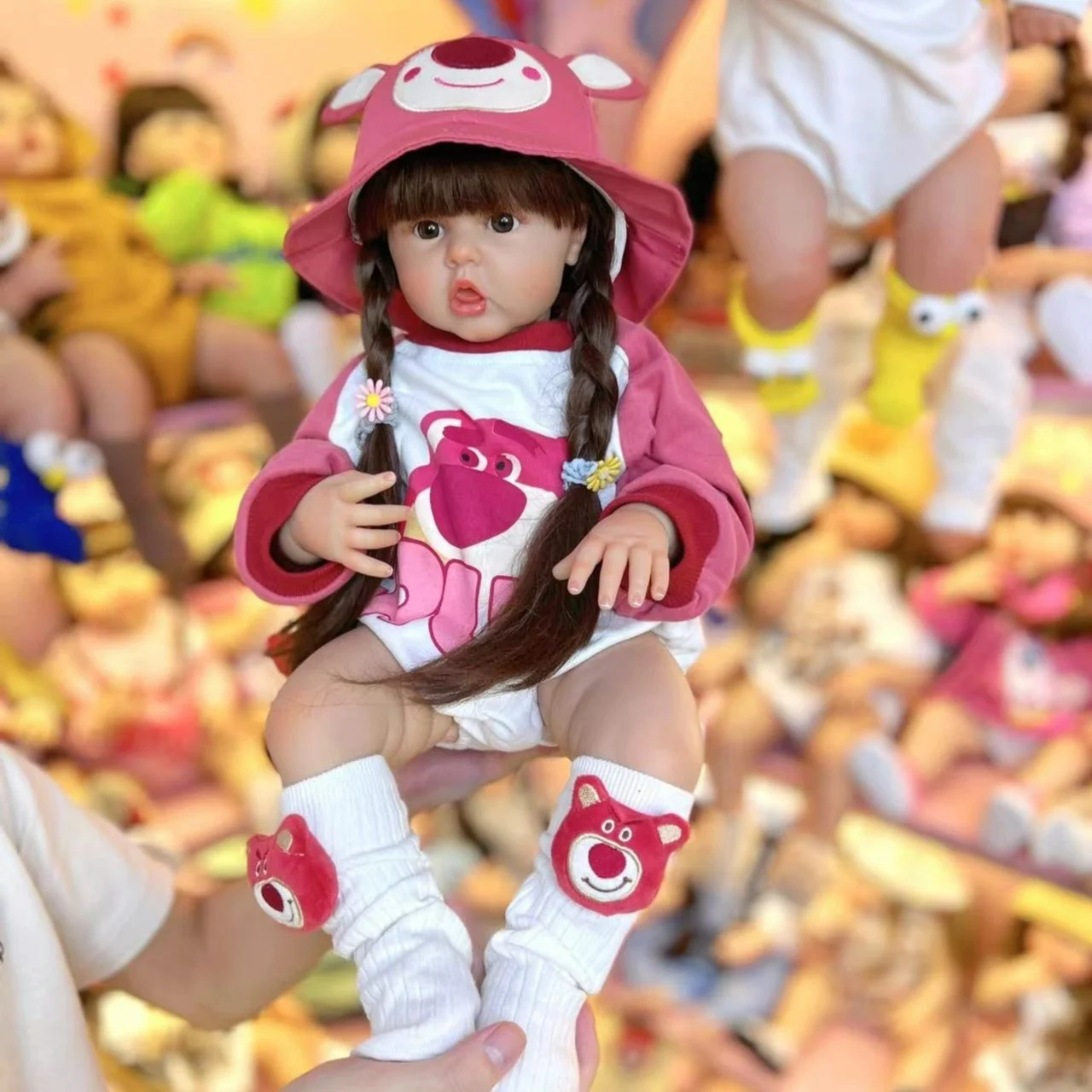 Hot Sale Look Like Princess Elsa Doll Cute Big Reborn Baby Doll Toddler Baby Toy Real Diy Playmate