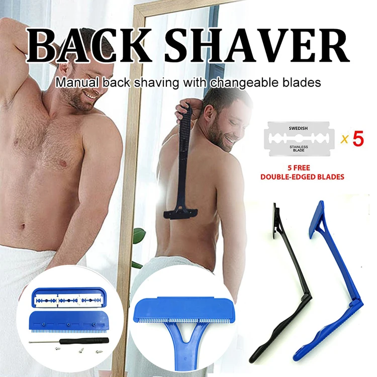 Long Handle Folding Men's and Women's Back Scraping Knife Leg Hair Body Hair Removal Shaving Shaver