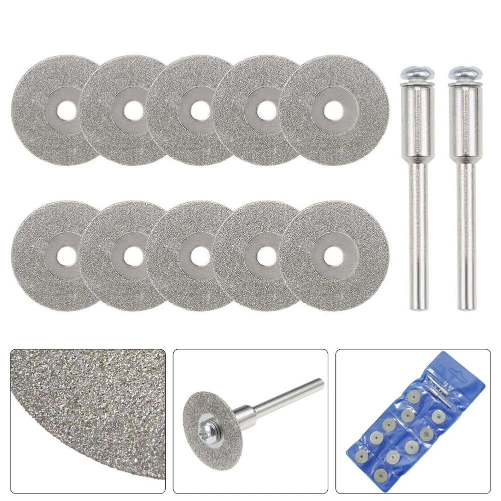 12 pçs/set 18mm disco de corte diamante lâmina serra circular telha vidro metal cortar ferramentas abrasivas para dremel ferramenta rotativa novo