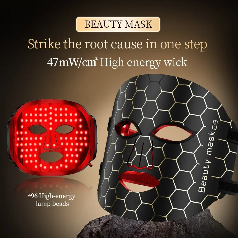 LED Facial Mask Anti-Aging Reduce Fine Lines Wrinkles Red Light Therapy Led Face Light Mask Face LED Mask Therapy Skincare