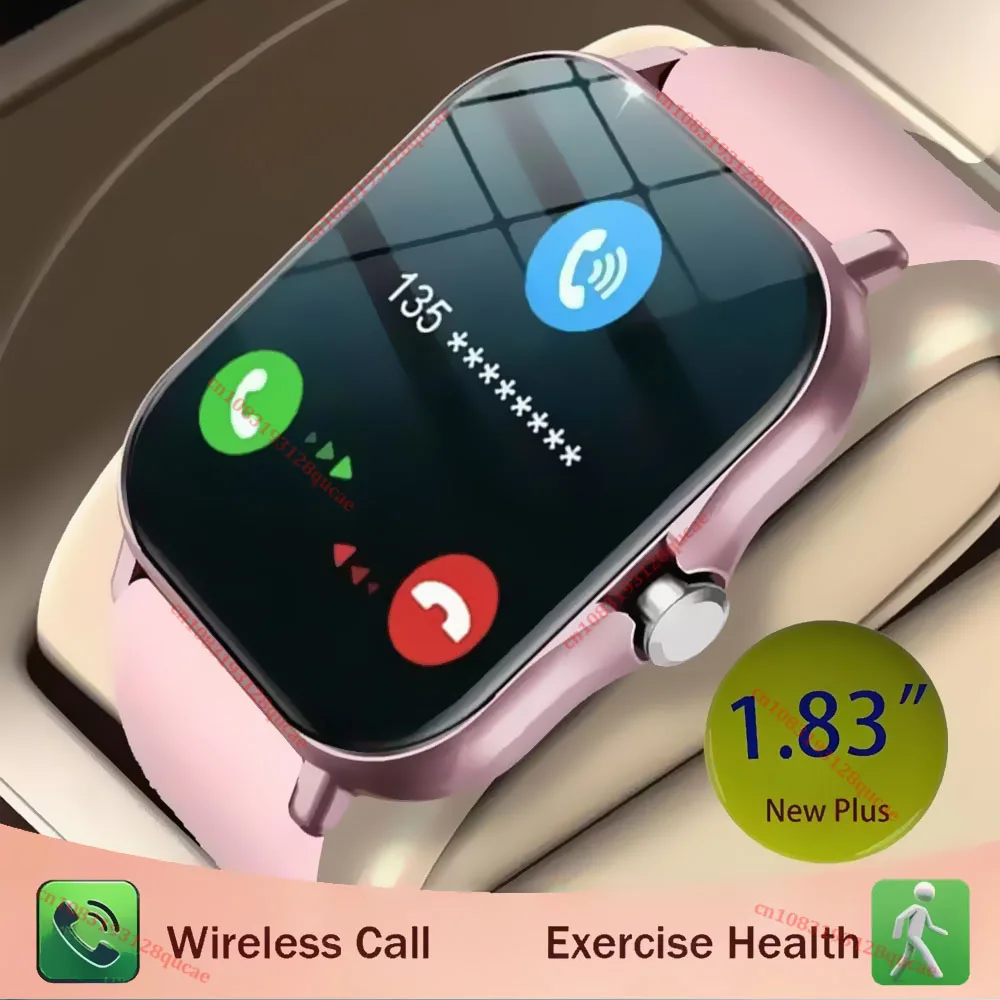 1.83'' Sports Smart Watch Fitness Clock Health Monitor Waterproof Smartwatch Wireless Call Watches Men Women Android Ios Ht30