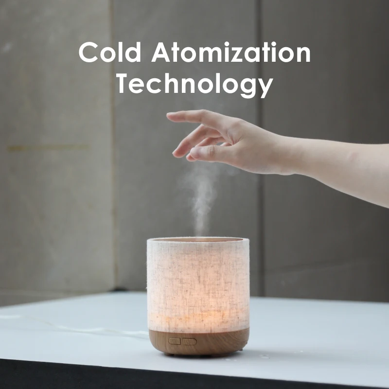 Wood Grain 200ml Mini Humidifier  Wood Diffuser Electric Home Fragrance Diffuser Aroma Diffuser Ultrasonic Cool Humidifier
