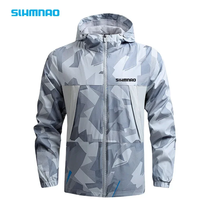 

Men's Fishing Suit Spring and Autumn Mountaineering Cycling Jacket Thin Quick Drying Windproof Waterproof Hooded Fishing Jacket