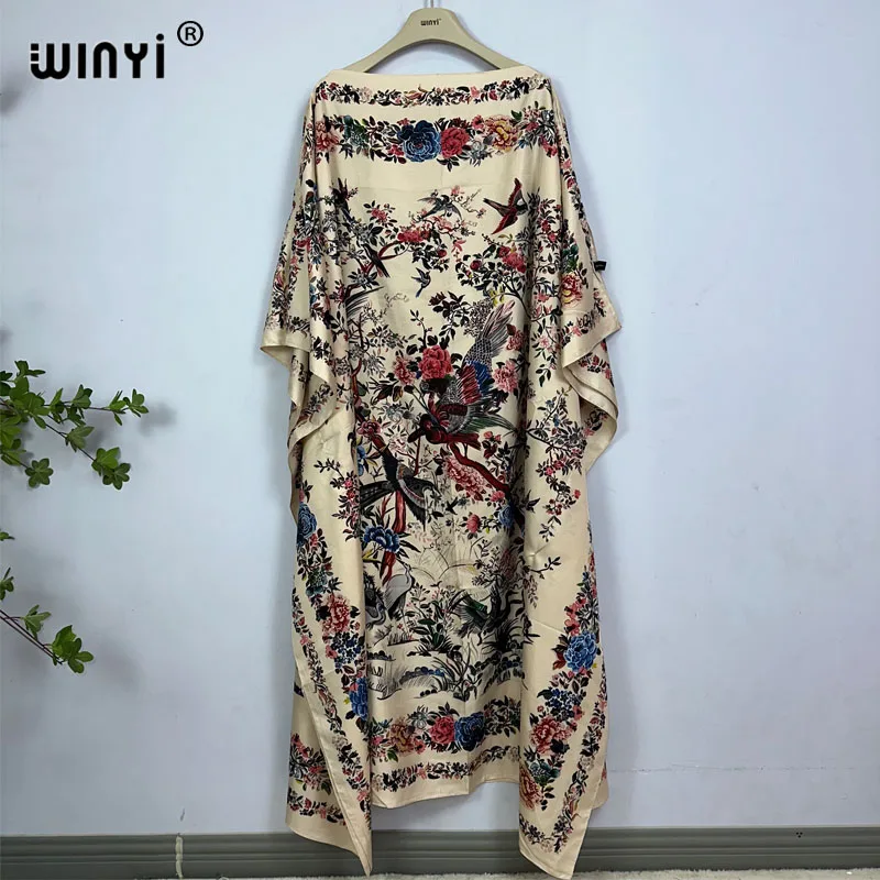 WINYI Dress Fashion turkey dresses boho Print abaya Dashiki Women muslim kaftan summer Color african dresses for woman vestido