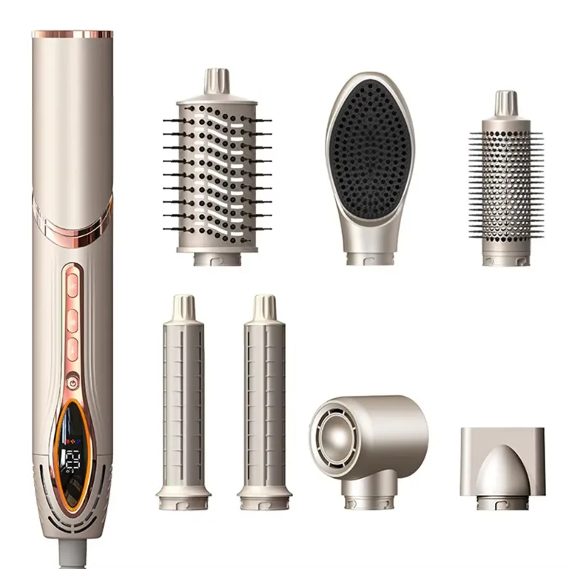 

Многофункциональный фен-щетка 8-в-1 для профессионального и домашнего использования: высокоскоростной ионный фен, выпрямитель, плойка и расческа для укладки волос