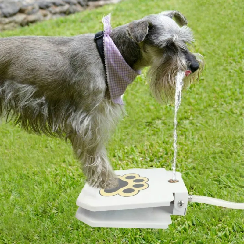 

New Dog Drinking Outdoor Automatic Water Fountain Step On Toy Joy With Pets Security Without Electricity For s