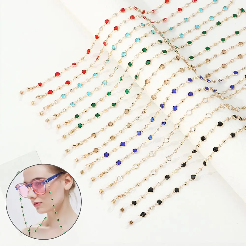 Men Women Glass Beads Crystal Eyeglass Lanyard Eye wear Accessories Glasses Necklace Glasses Chain