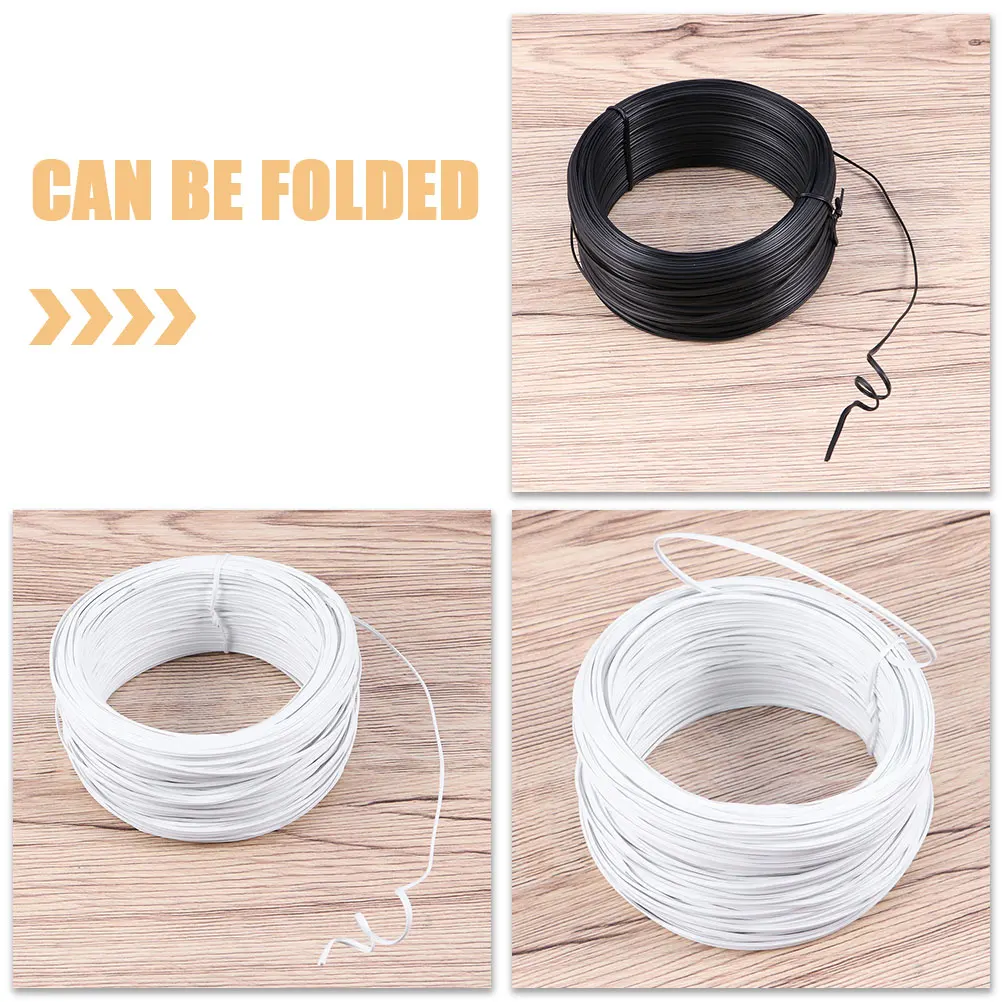 

2 Rolls PVC Coated Wire Planting Binding Tie Wires Wiring Work Anchoring Materials Mossing Stem