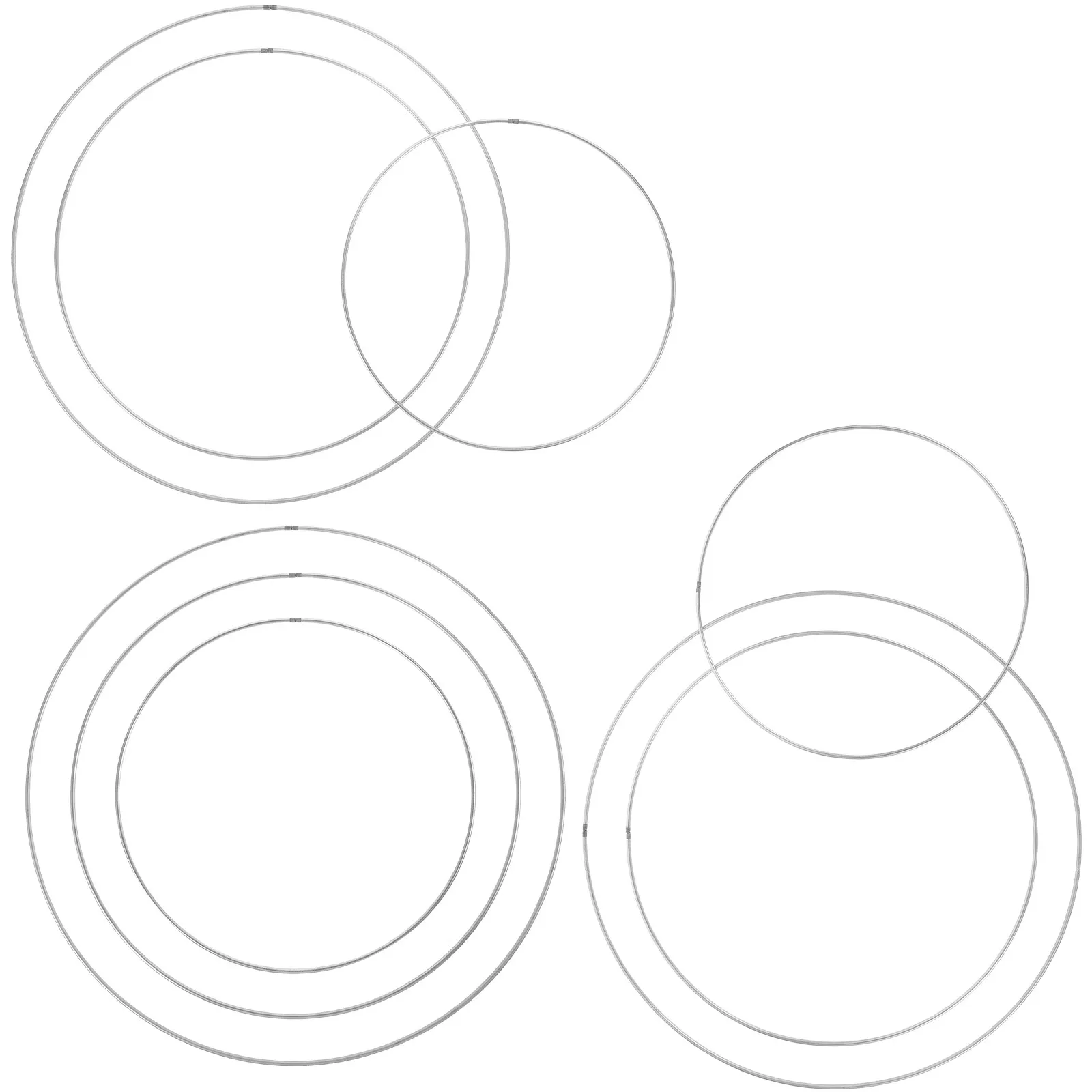 

9Pcs Dream Catcher Rings DIY Wreath Making Metal Hoops Round Iron Rings for Crafts Floral Hoop Macrame Circle DIY Garland