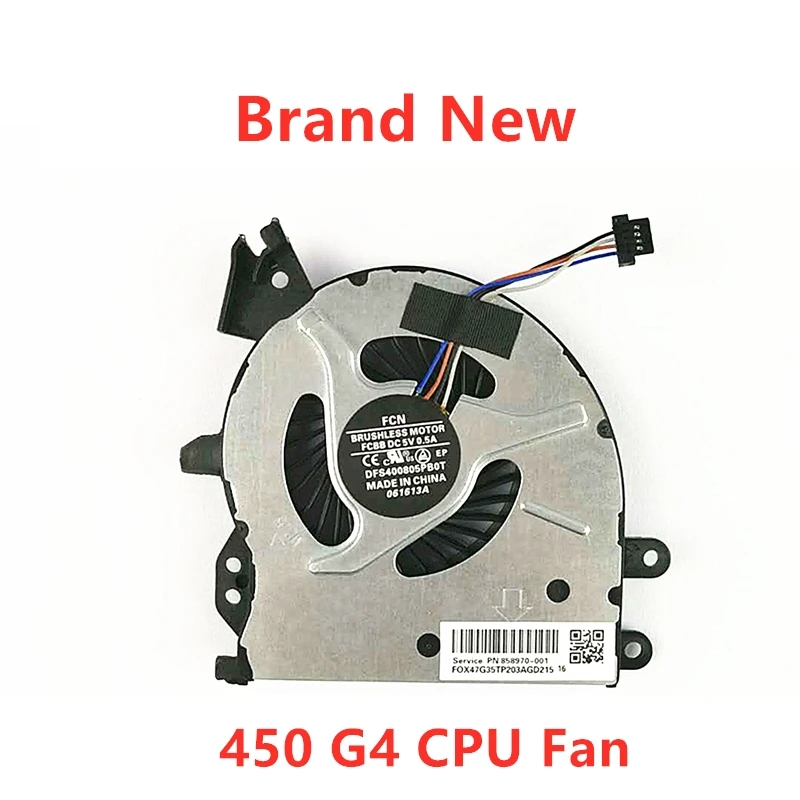 

Brand New Laptop CPU Cooling Fan For HP ProBook 450 G4 450G4 NS65B00-15M23